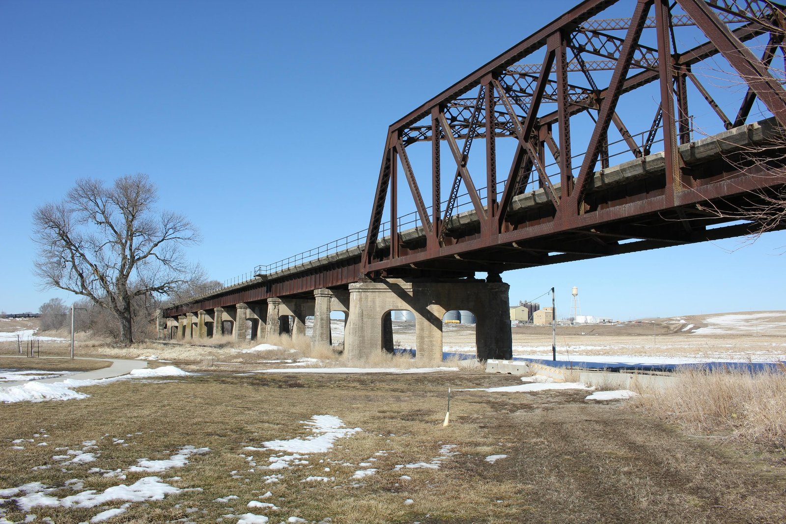 Looking west
